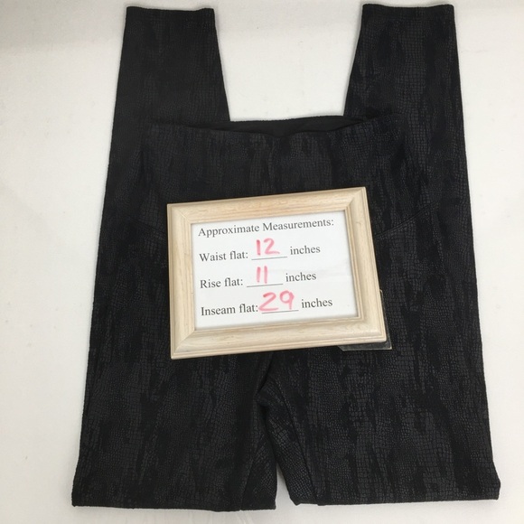 Yummie Women’s Black Snakeskin Leggings High Waist Full Length Pants Size M - Picture 10 of 10